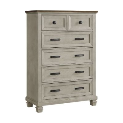 Farmington 5 Drawer Chest in Medium Brown and Washed Stone Angle.jpg